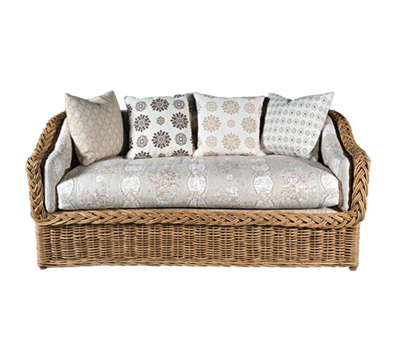 Wicker Works Squareback Sofa in Natural